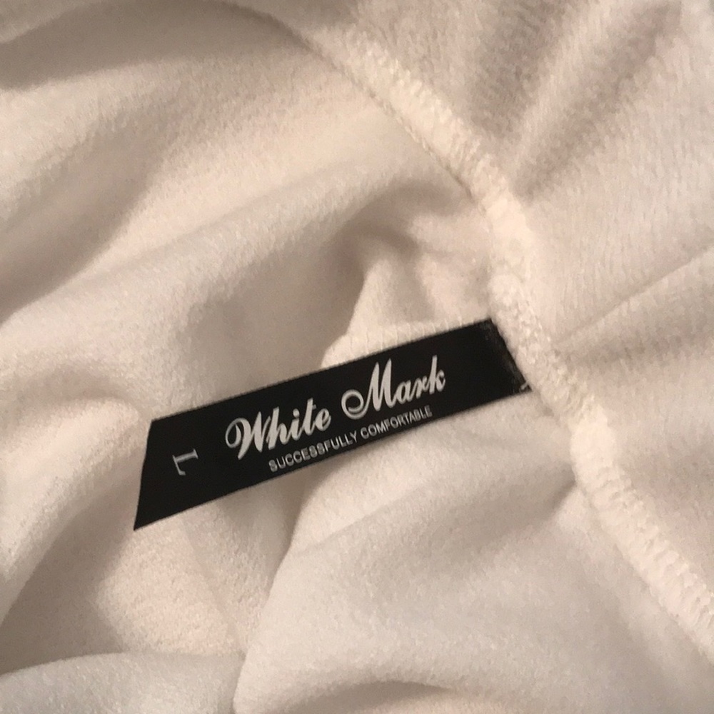 Donated 12/8🍁Like-new White Mark textured white full midi-skirt w/elastic waist - Picture 3 of 4